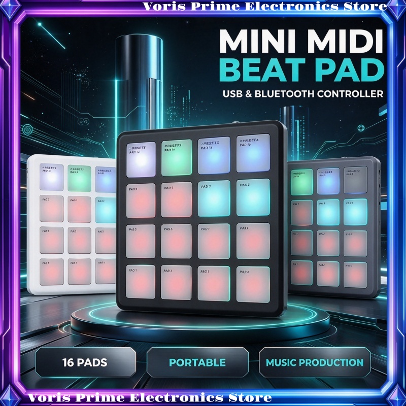 Midi Controller Pad - M-Vave SMC-Pad 휴대용 무선 MIDI 컨트롤러,