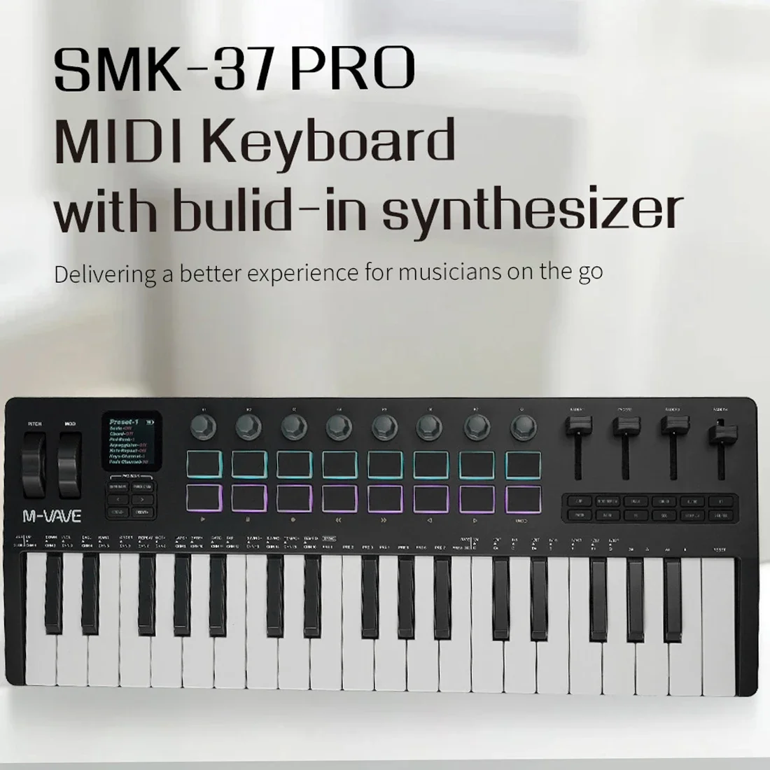 M-VAVE SMK-37 PRO: 37건반 휴대용 MI - Midi Controller Pad 리뷰 및 가격